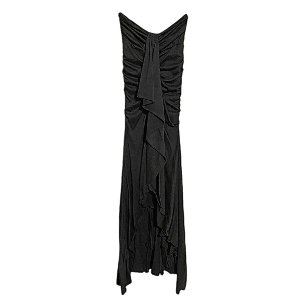 Myth NYC Strapless Asymmetrical Ruffle Dress